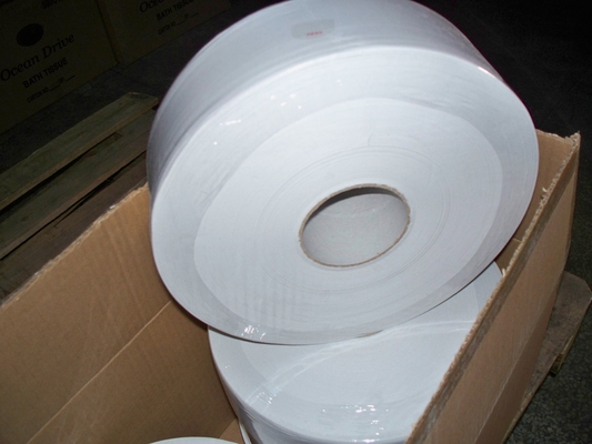 Papel higiénico de rollo Jumbo grabado y absorbente personalizado para el baño de un restaurante proveedor